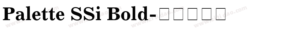 Palette SSi Bold字体转换